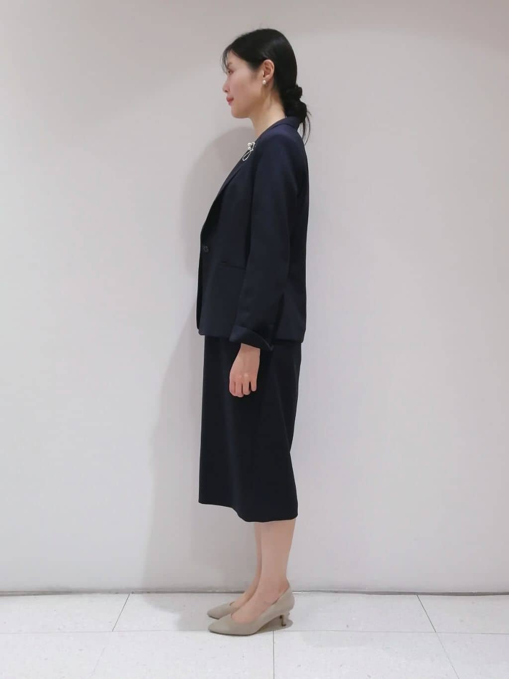 ayanoさんの「INDIVI｜◆【洗える／スーツ】ストレートラインワンピース」を使ったコーディネート