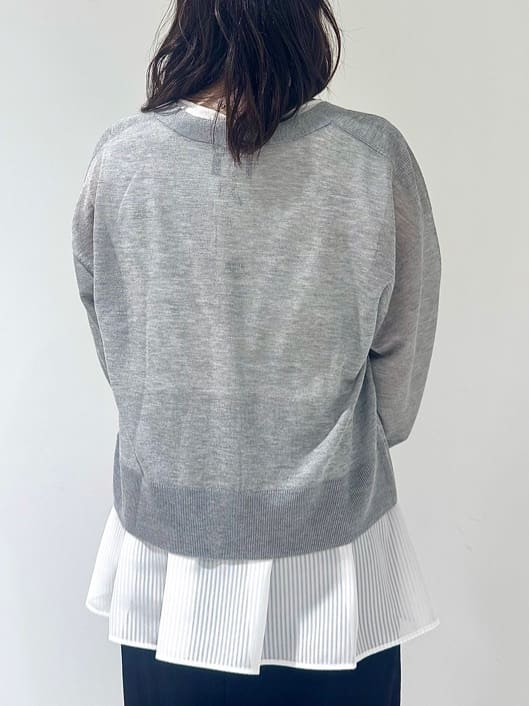 そんさんの「INDIVI｜【洗える／レイヤードにも活躍】ペプラムインナートップス」を使ったコーディネート