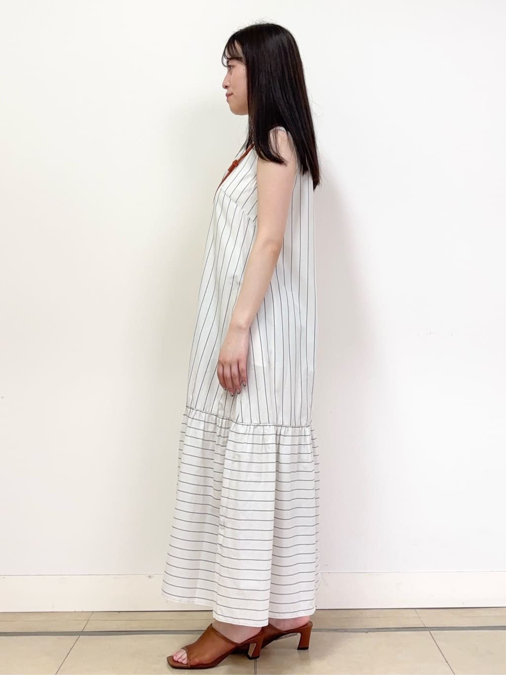 あやかさんの「UNTITLED｜◆【洗える/夏ワンピ】ストライプワンピース」を使ったコーディネート