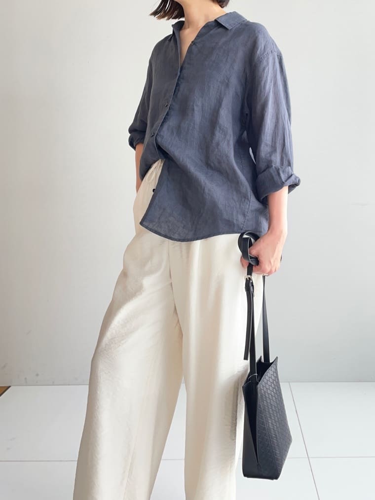 murayamaさんの「INDIVI｜【洗える／UVケア／SETUP可能】ドロストワイドパンツ」を使ったコーディネート