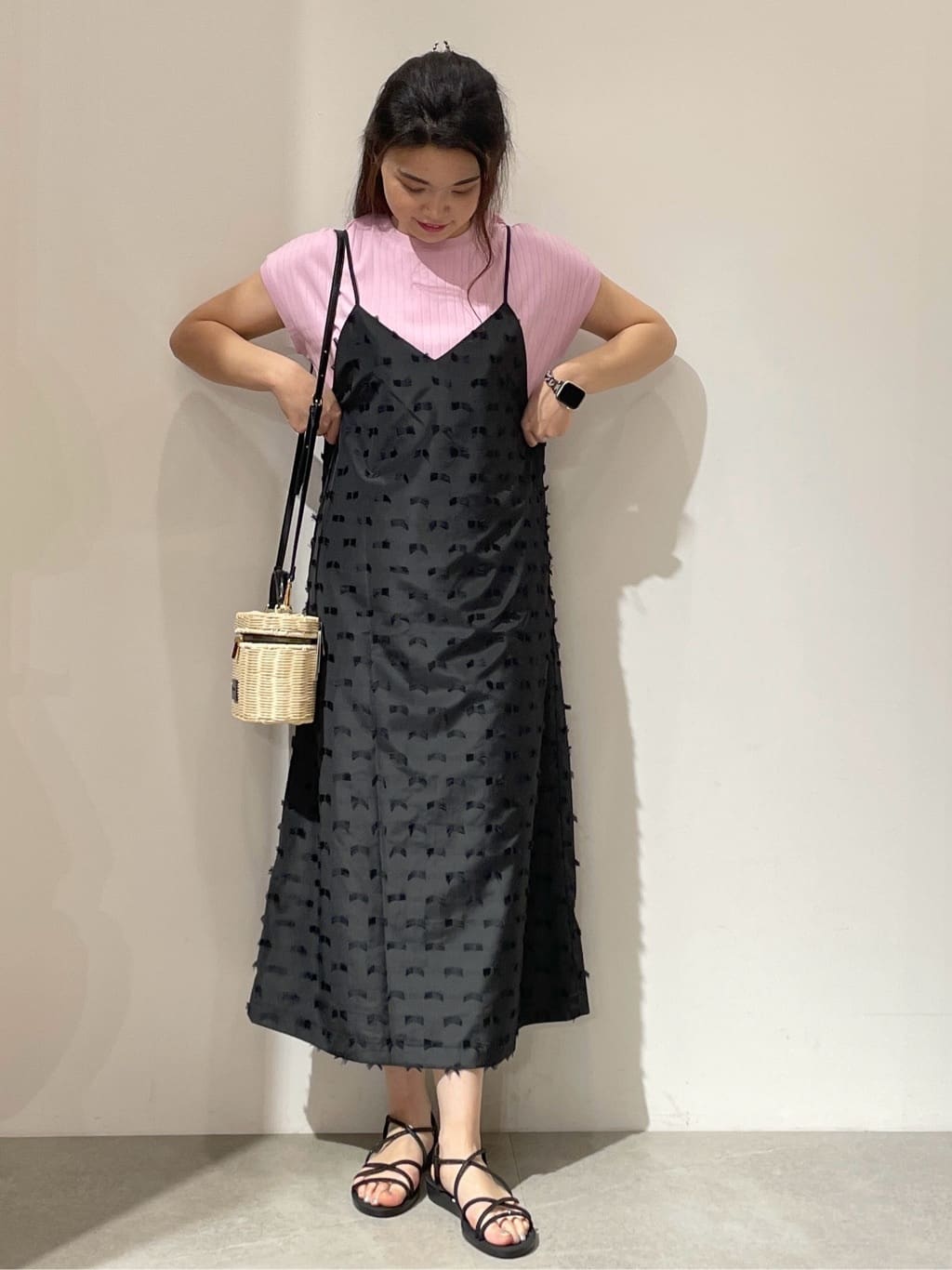 kanahoさんの「OPAQUE.CLIP｜◆ワイドリブフレンチTシャツ【洗濯機洗い可】」を使ったコーディネート