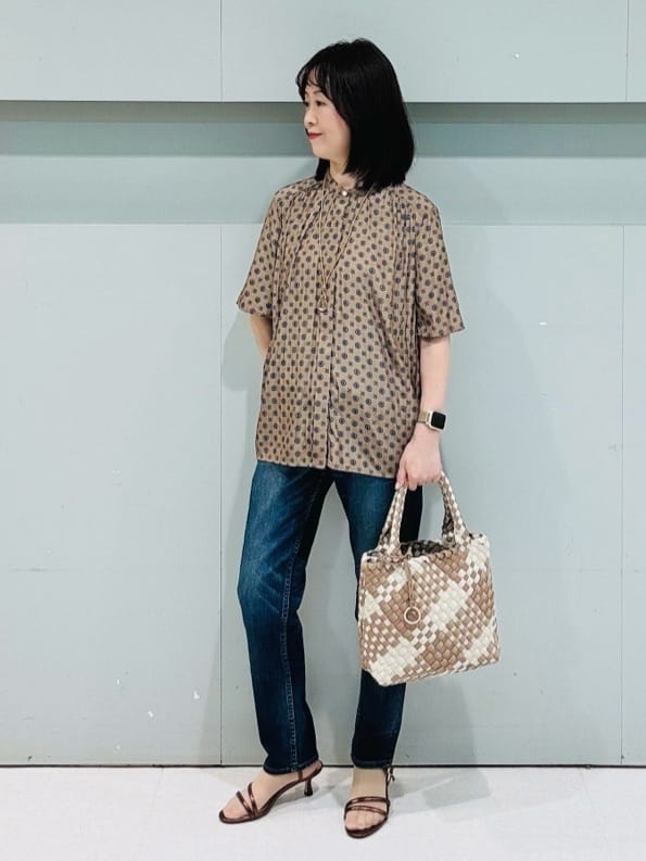 makiさんの「UNTITLED｜【Healthy DENIM&times;UNTITLED】別注 R Mrytle（リマートル）テーパードデニム」を使ったコーディネート