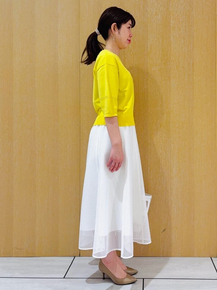 CHISATOさんの「UNTITLED｜◆【手洗い可/トレンド】メッシュフレアスカート」を使ったコーディネート