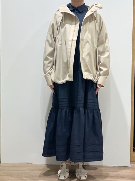 chiakiさんの「OPAQUE.CLIP｜◆裾タックティアードシャツワンピース【洗濯機洗い可】」を使ったコーディネート