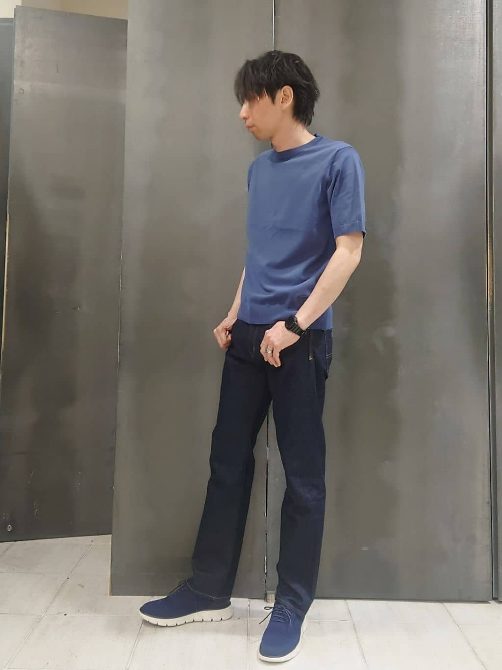 kawamuさんの「TAKEO KIKUCHI｜【モンスターストレッチ】日本製 ワンウォッシュ デニムパンツ」を使ったコーディネート
