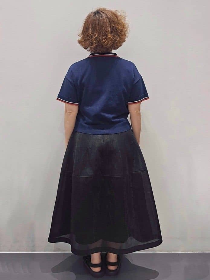 ゆきをさんの「OPAQUE.CLIP｜◆ロゴ刺繍ポロニット【洗濯機洗い可／抗ピル】」を使ったコーディネート