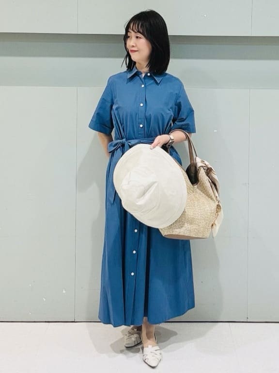 makiさんの「UNTITLED｜【遮熱・UVカット・ウォッシャブル】つば広HAT」を使ったコーディネート