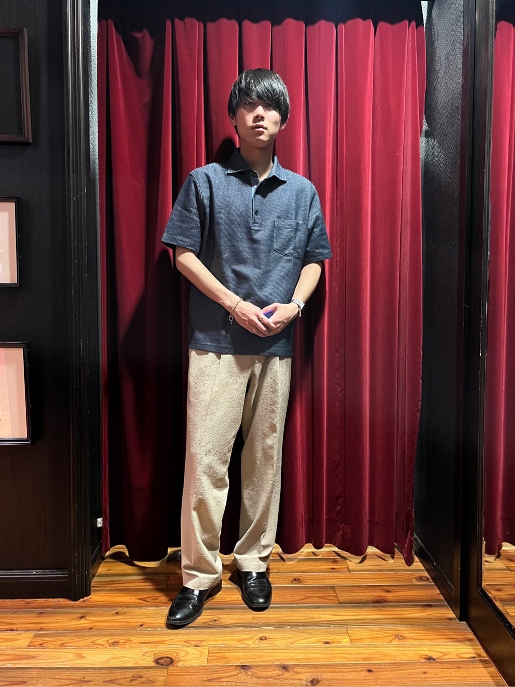 うっちーさんの「TAKEO KIKUCHI｜【抗菌防臭／9色5サイズ展開】ハニカムメランジ ポロシャツ」を使ったコーディネート