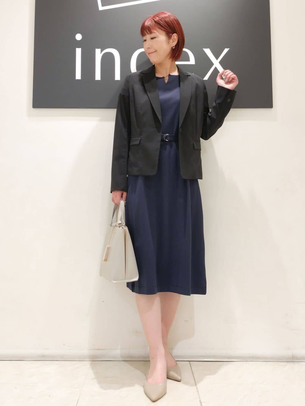 n.さんの「index｜◆ストレッチテーラードジャケット／セットアップ対応【洗える／抗ピル／接触冷感】」を使ったコーディネート