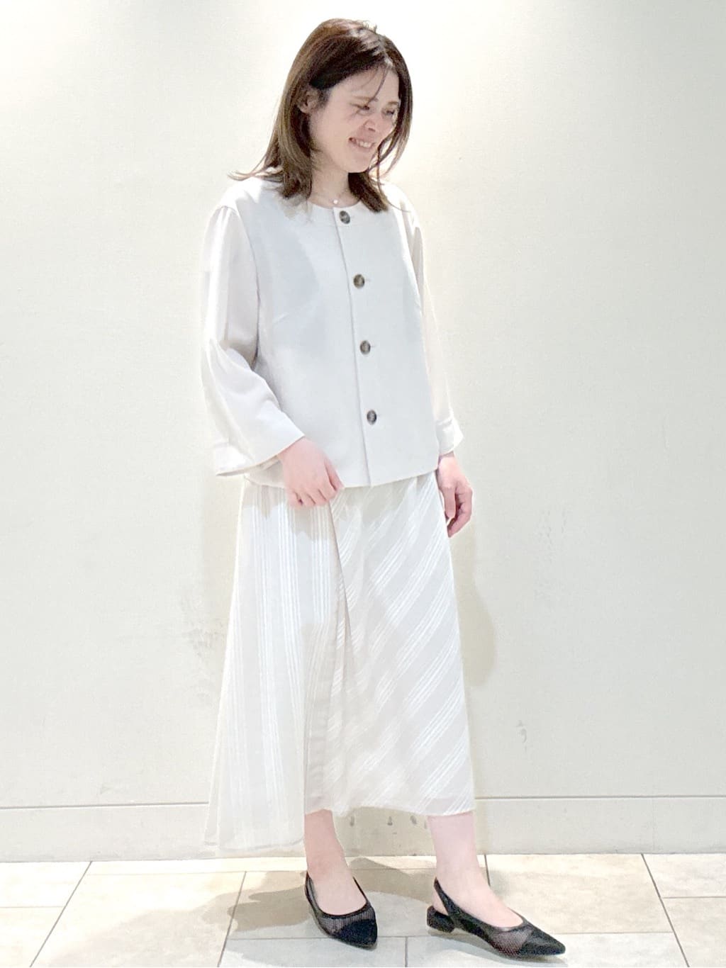 S&auml;K&iuml;さんの「Reflect｜◆【UVカット／接触冷感／洗える／セットアップ可】クルーネックジャケット」を使ったコーディネート