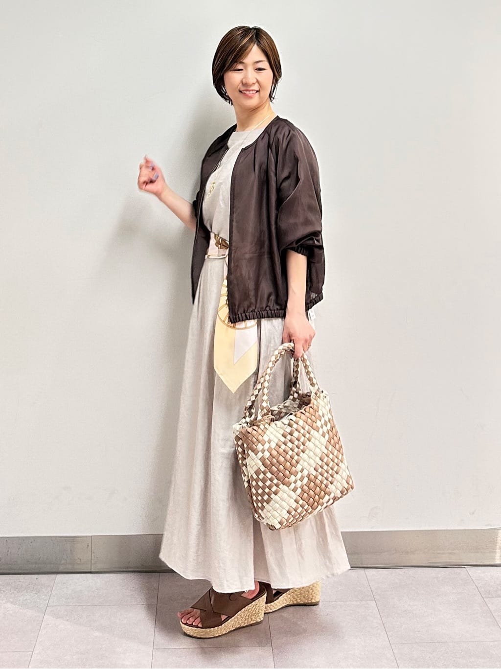 みなこさんの「UNTITLED｜【接触冷感】ドレープリボンHAT」を使ったコーディネート