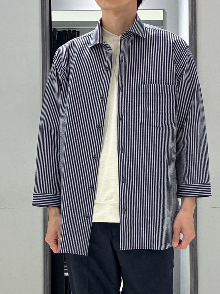 わいずみさんの「TAKEO KIKUCHI｜【抗菌防臭】COOL DOTS（R）ドビープリント パンツ」を使ったコーディネート