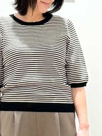 Lilyさんの「grove｜ひんやり多機能・やわらかドライタッチ五分袖プルオーバー」を使ったコーディネート