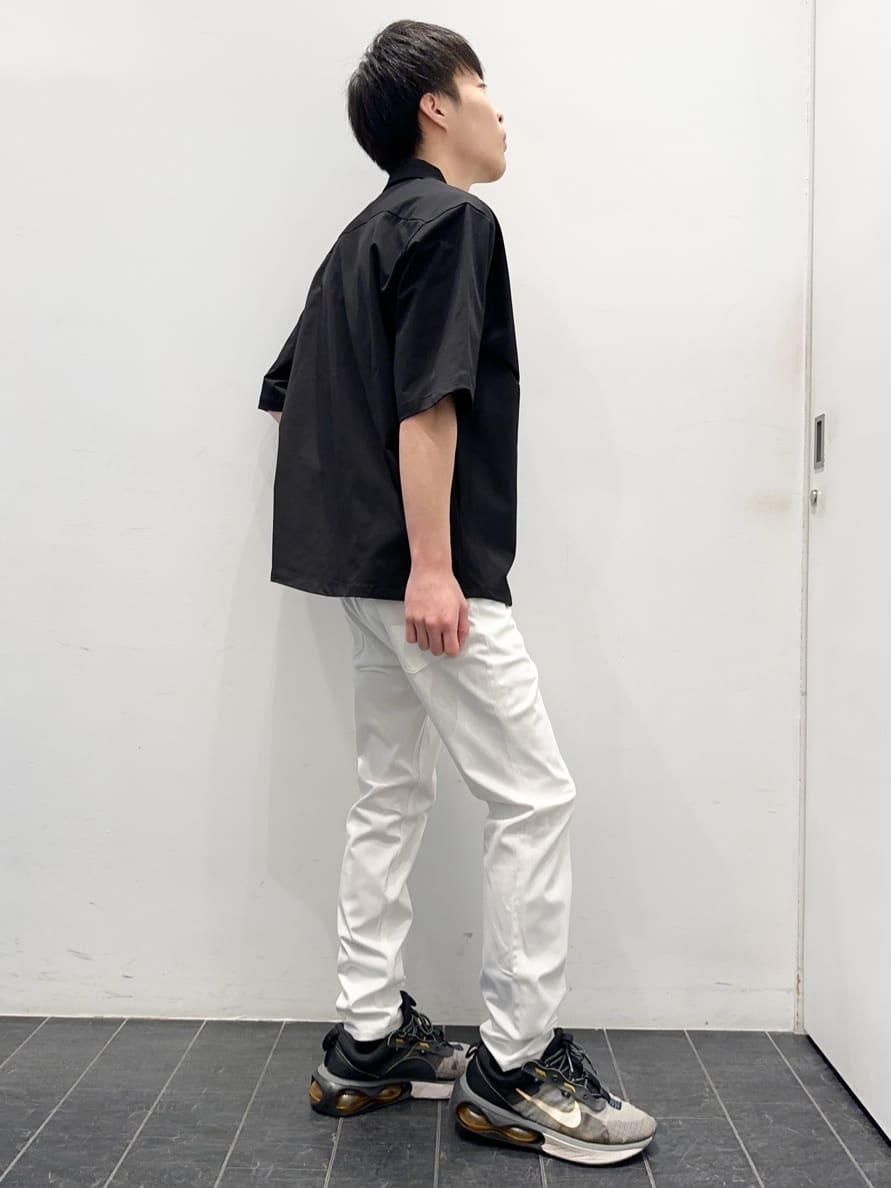 ちびちゃんさんの「THE SHOP TK｜◆パーフェクテックツイル5分袖シャツ【セットアップ可/吸水速乾/UVカット/アンチピリング】」を使ったコーディネート