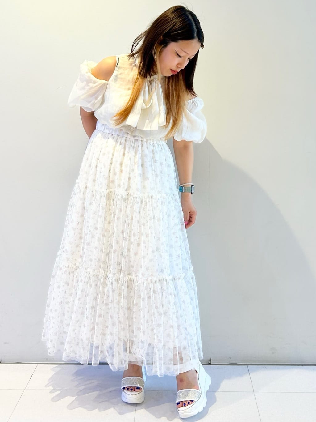 かなぴぃさんの「ESPERANZA｜キルティングウェッジソールスポサン」を使ったコーディネート