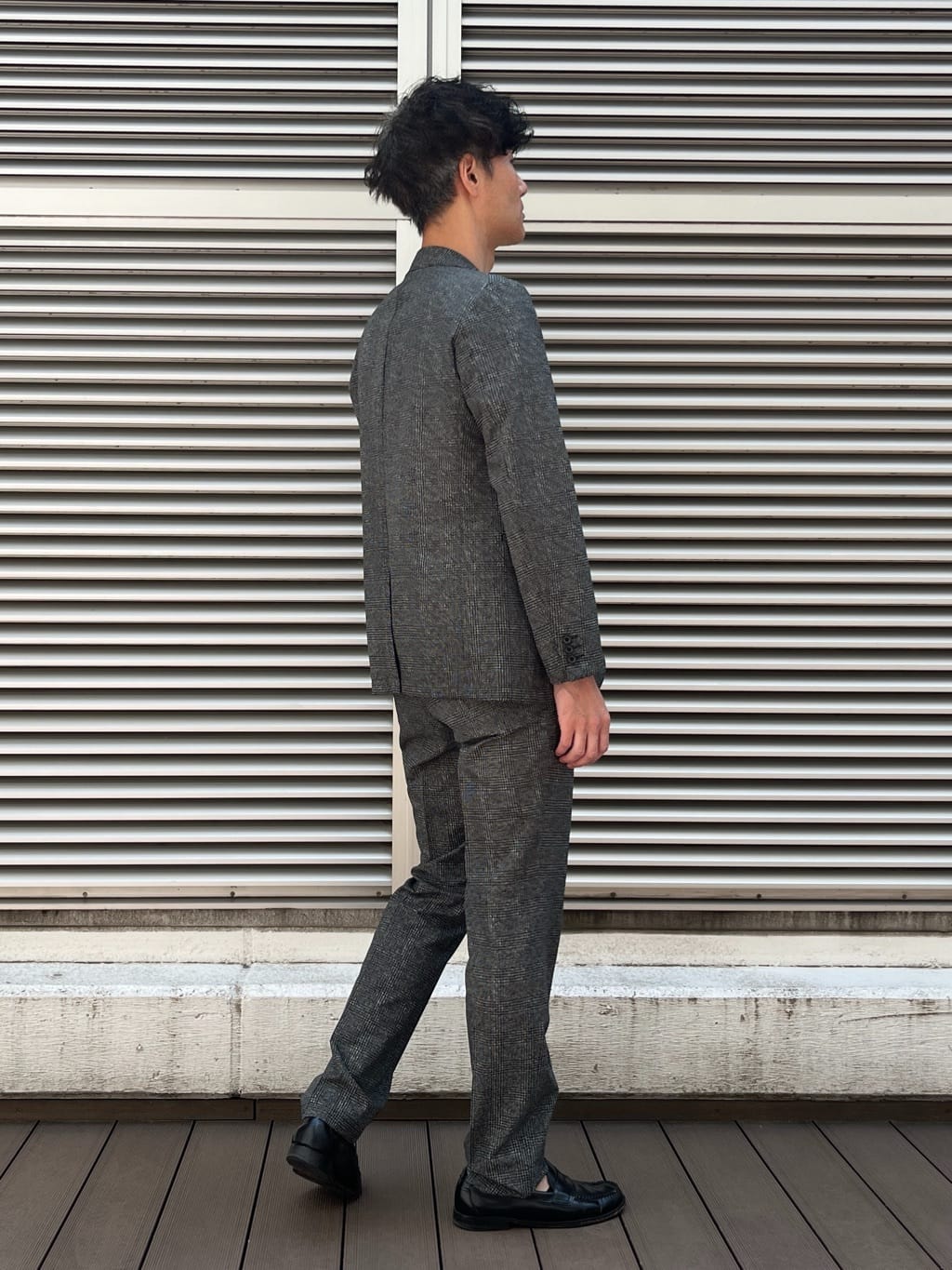 mutoさんの「TAKEO KIKUCHI｜【抗菌防臭】COOL DOTS（R）ドビープリント ジャケット」を使ったコーディネート
