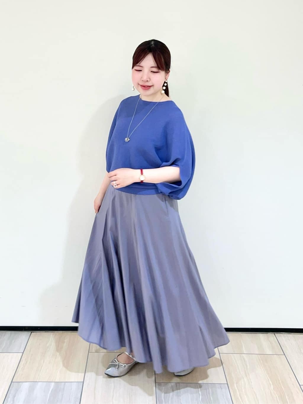 Mitsukiさんの「UNTITLED｜◆【体型カバー/清涼感】ドルマンスリーブ プルオーバーニット」を使ったコーディネート
