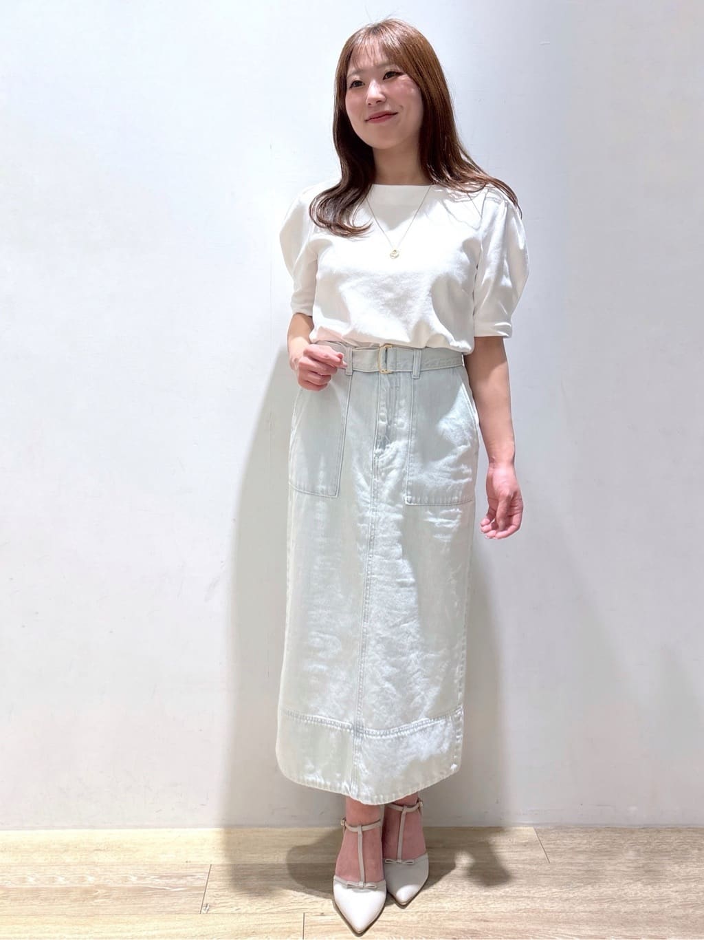さやかさんの「index｜◆《10色展開／XS-LLサイズ》コットンスムースタックスリーブトップス【UV／接触冷感／洗濯機洗い」を使ったコーディネート