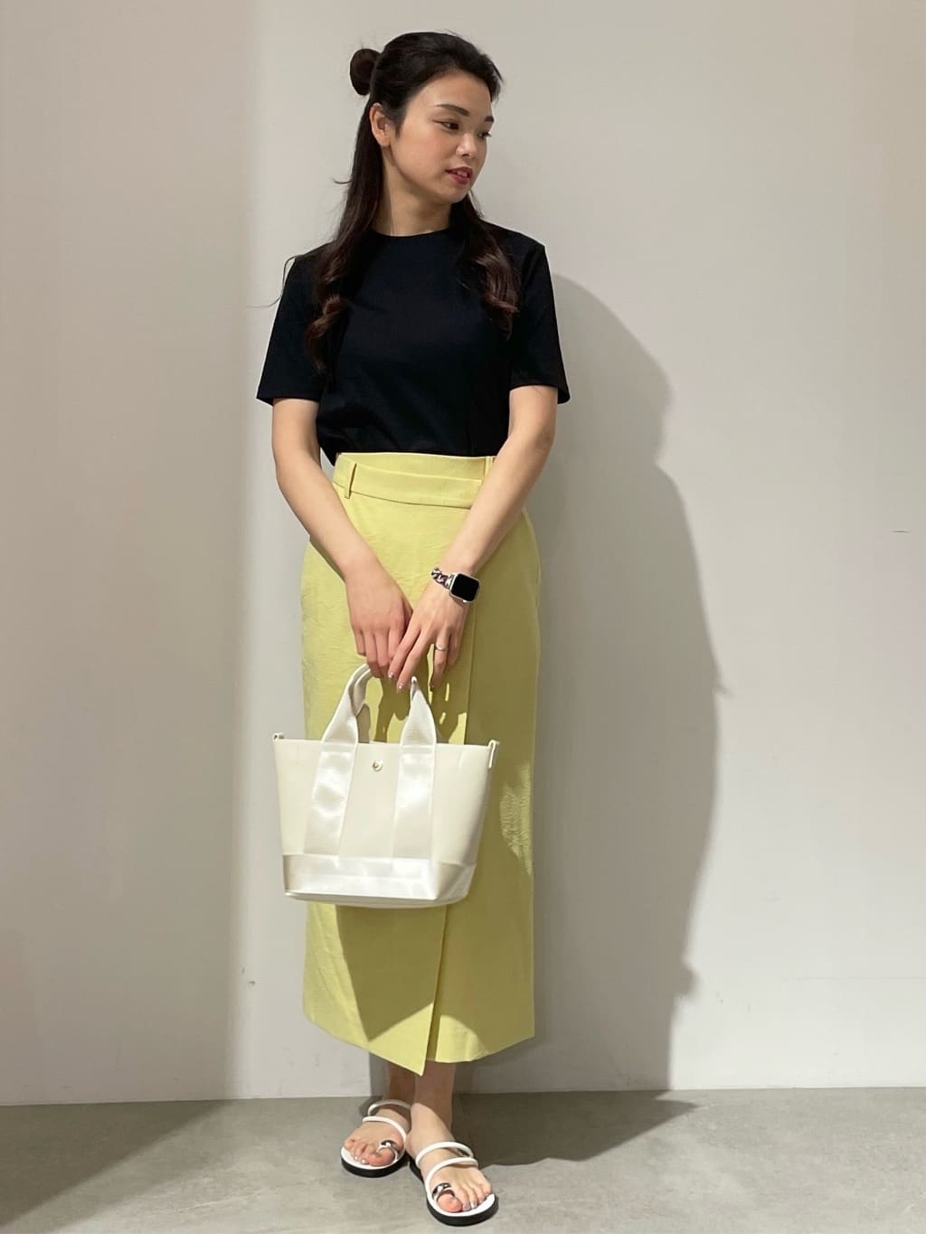 kanahoさんの「OPAQUE.CLIP｜◆《5色展開／SS-LLサイズ》ベーシックTシャツ【UV／接触冷感／洗濯機洗い可】」を使ったコーディネート