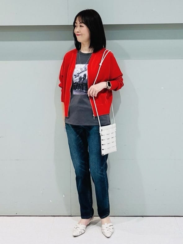 makiさんの「UNTITLED｜【Healthy DENIM&times;UNTITLED】別注 R Mrytle（リマートル）テーパードデニム」を使ったコーディネート