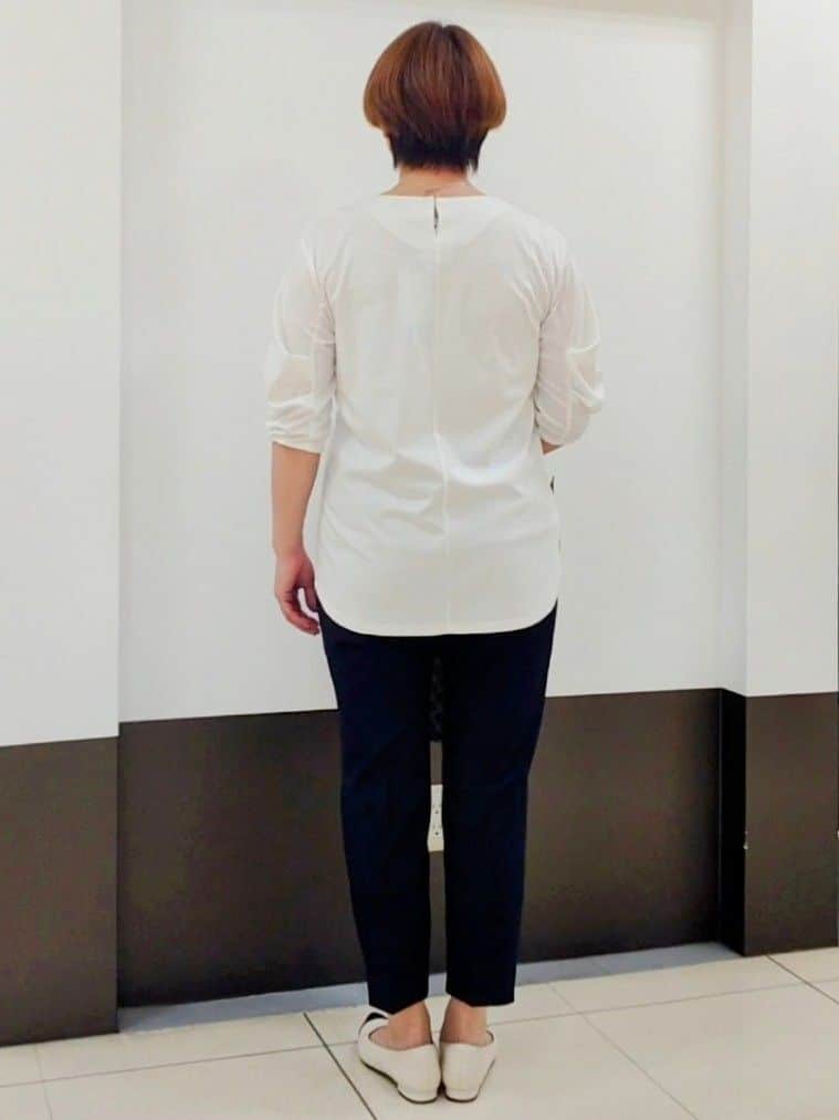 じゅりさんの「Reflect｜◆【マシンウォッシュ可】3WAYシアーシャツブラウス」を使ったコーディネート