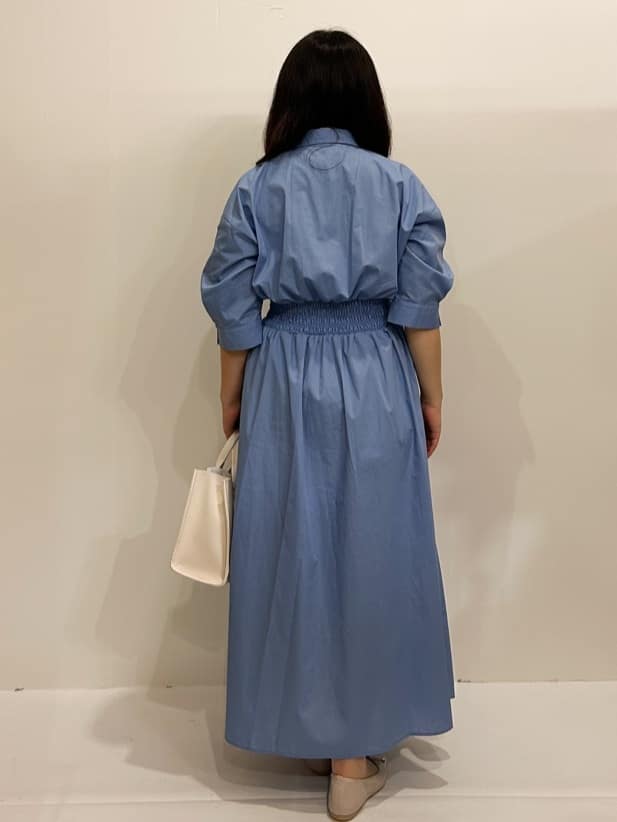 ちゃこさんの「OPAQUE.CLIP｜◆《5色展開》フィット＆フレアシャツワンピース【洗濯機洗い可】」を使ったコーディネート
