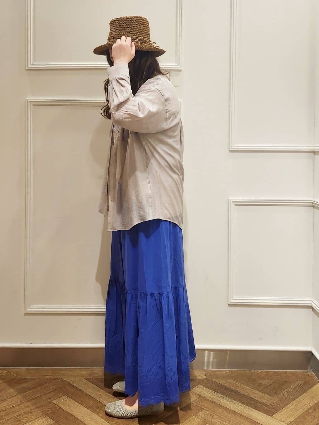 Pさんの「SHOO･LA･RUE｜◆【洗える】透かし編みニットパンプス」を使ったコーディネート