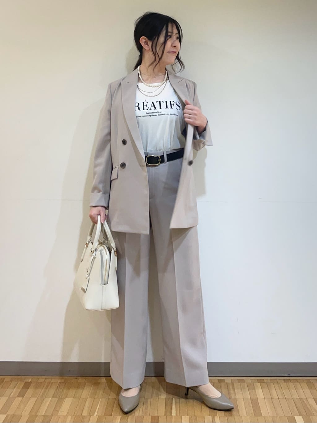 フナキさんの「UNTITLED｜◆【接触冷感/UV/セットアップ可能】ライトウェイト ワイドパンツ」を使ったコーディネート