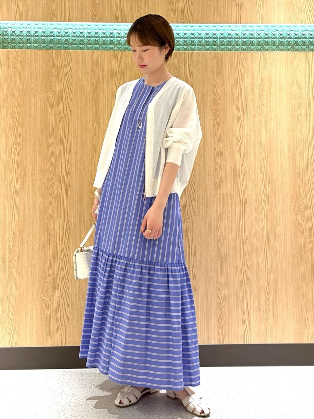 mioさんの「UNTITLED｜ライトダブルリングネックレス」を使ったコーディネート