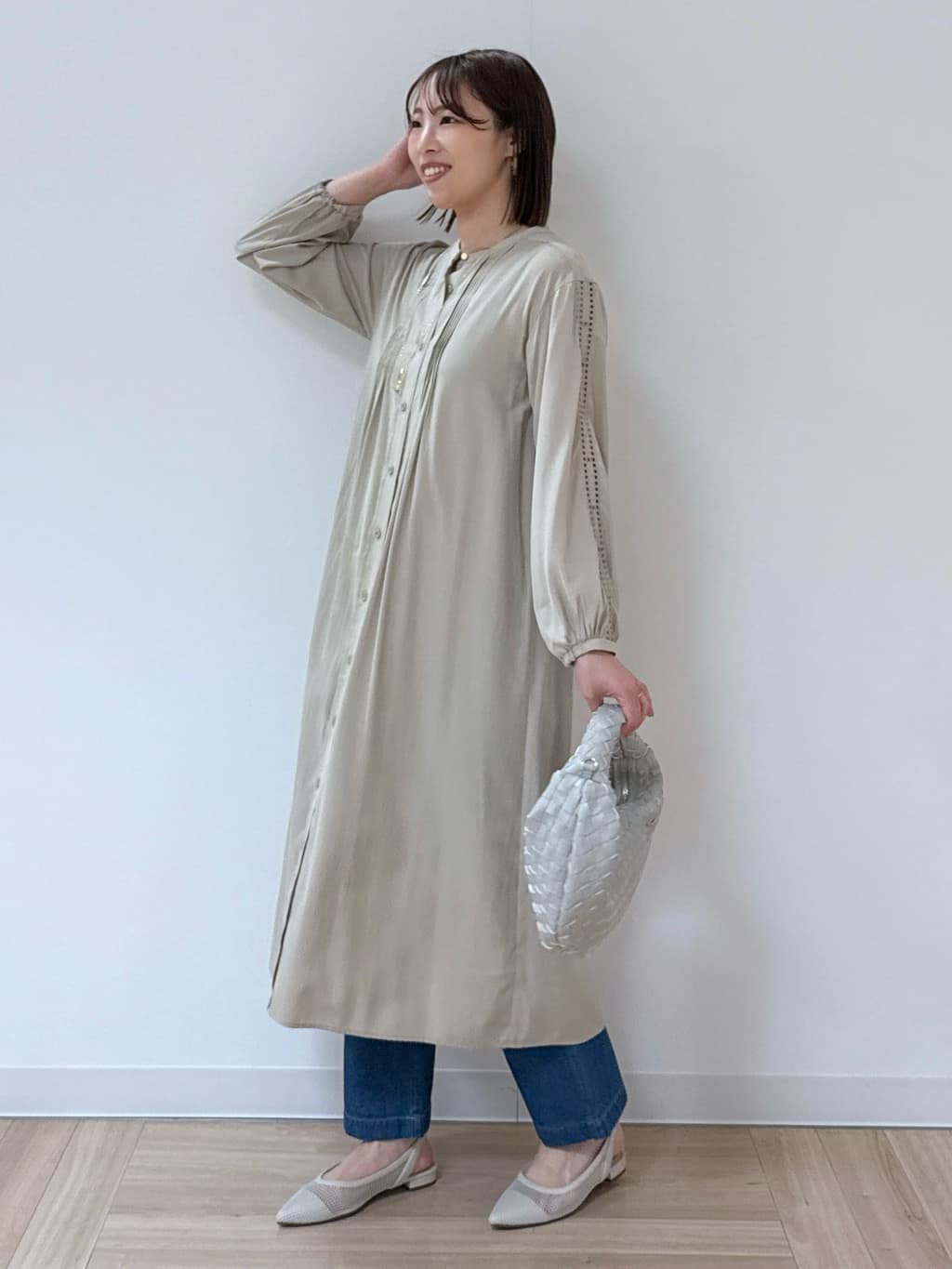 amiさんの「Reflect｜◆【夏SALE／E‐QUALITY／羽織にも◎】エンブロイダリーワンピース」を使ったコーディネート