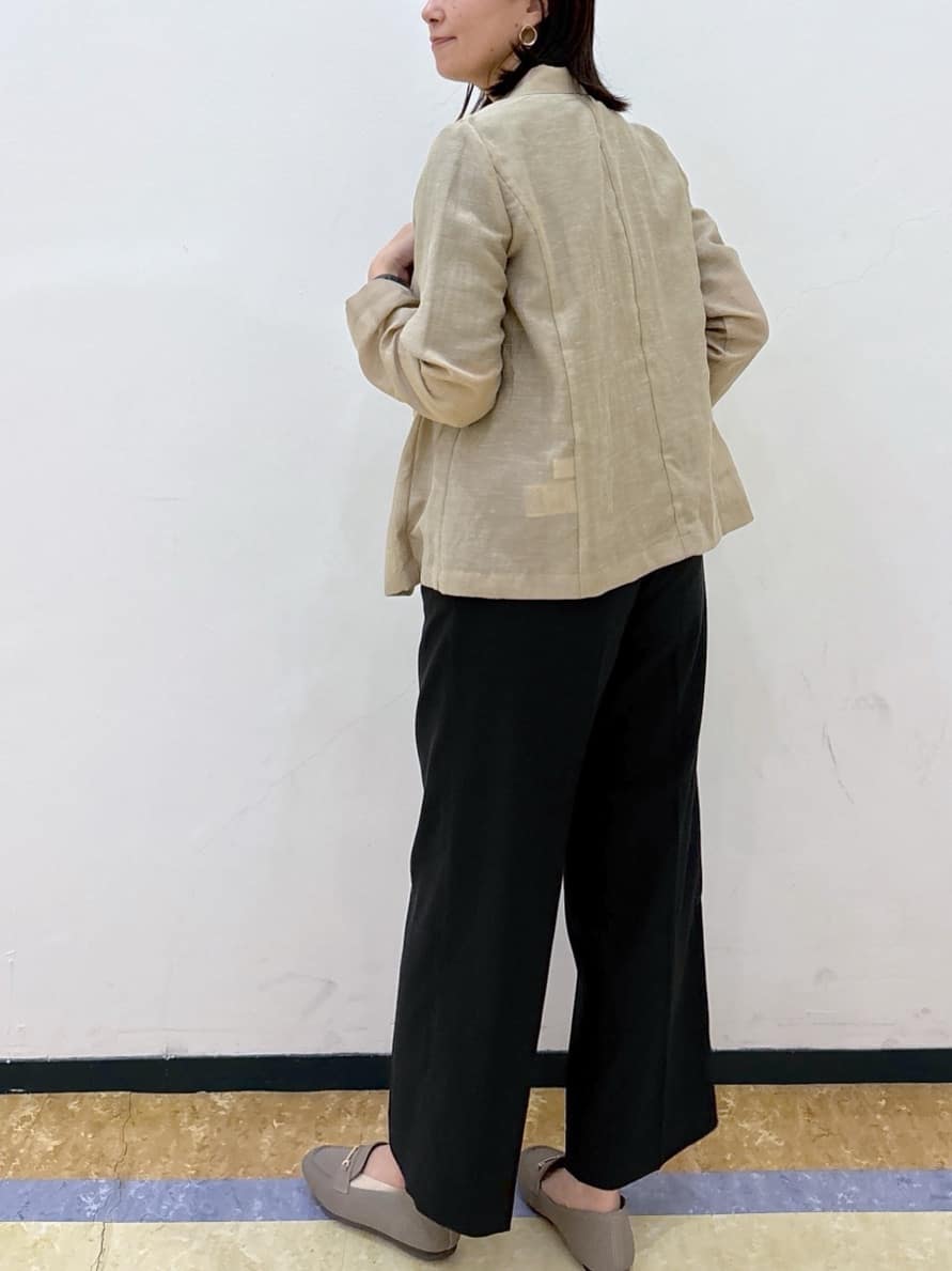 akariさんの「index｜麻調シアーダブルブレストテーラードジャケット【洗濯機洗い可】」を使ったコーディネート