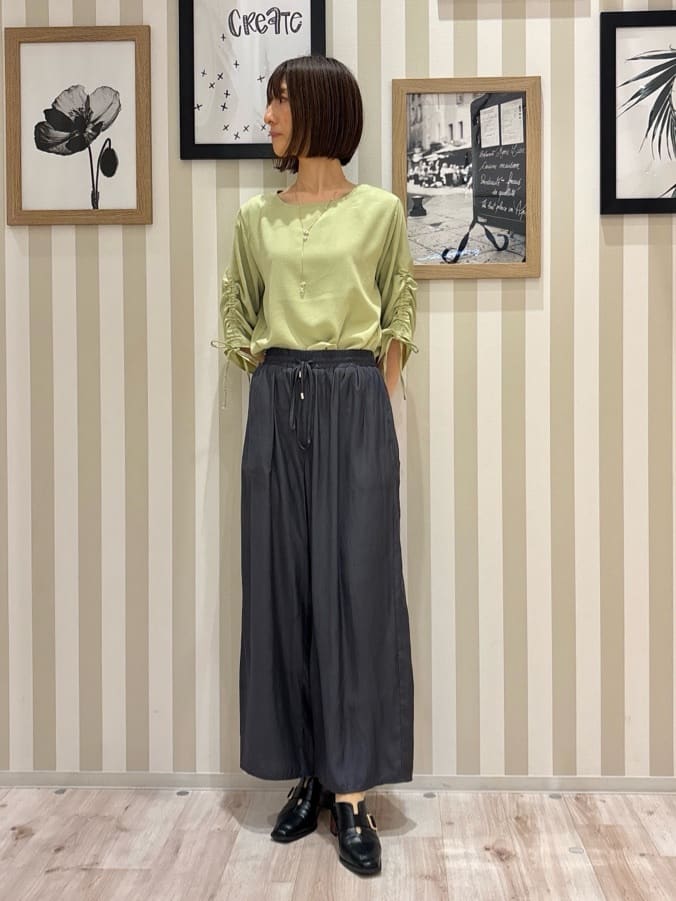 たまごがにさんの「SHOO･LA･RUE｜◆【2WAY】クリアしずく玉ネックレス」を使ったコーディネート