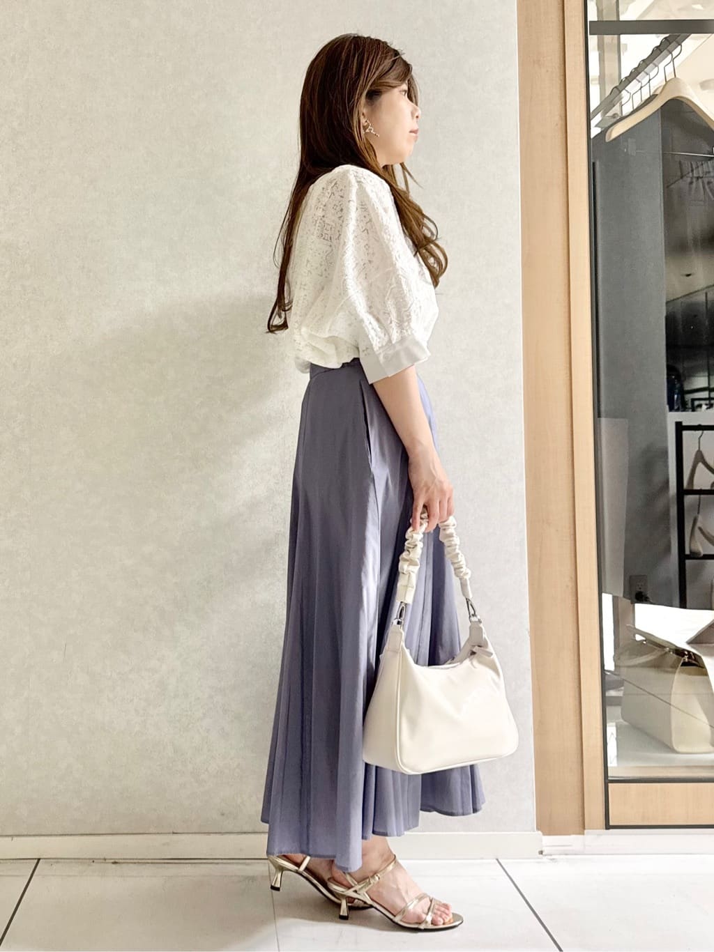 sayuさんの「UNTITLED｜◆【トレンド/後ろゴム】ローンフレアスカート」を使ったコーディネート