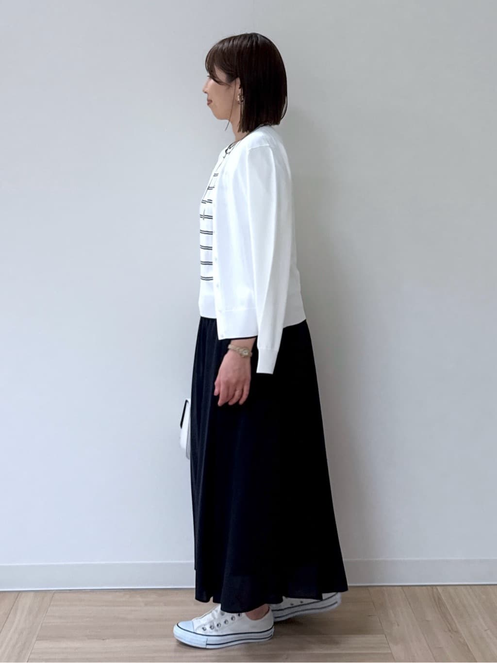 amiさんの「Reflect｜◆【手洗い可／アンサンブル可】五分袖ニット」を使ったコーディネート