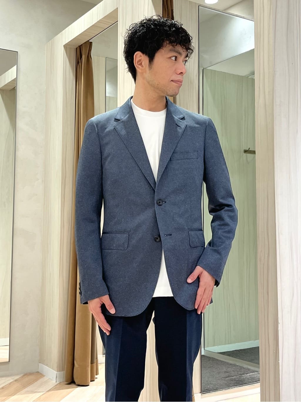 URAさんの「TAKEO KIKUCHI｜【抗菌防臭】COOL DOTS（R）ドビープリント パンツ」を使ったコーディネート