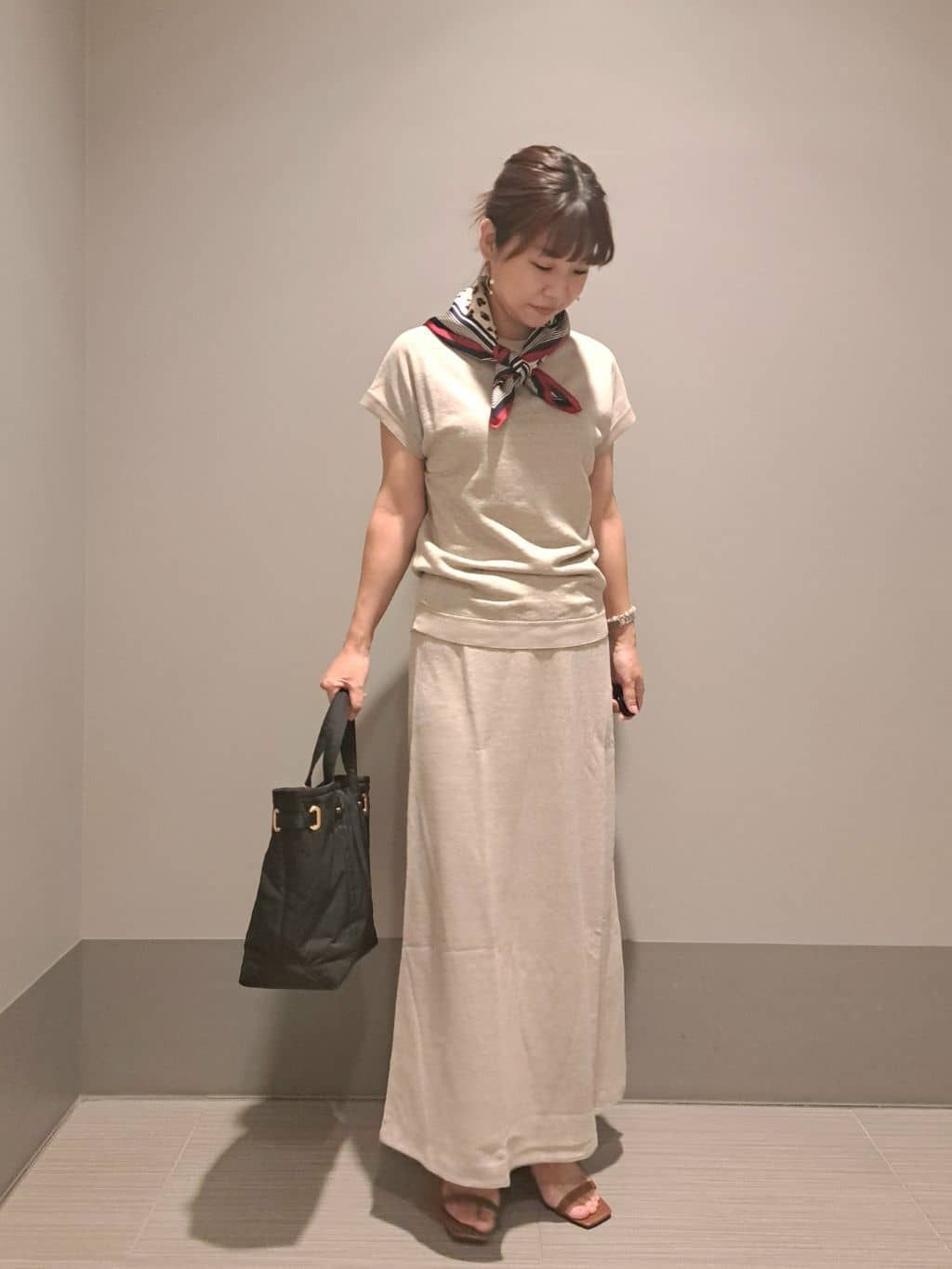 Takahashiさんの「DRESSTERIOR｜レオパードシルクスカーフ」を使ったコーディネート