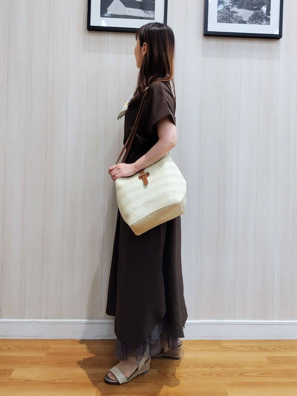 yseさんの「SHOO･LA･RUE｜◆ペーパーショルダーバッグ」を使ったコーディネート