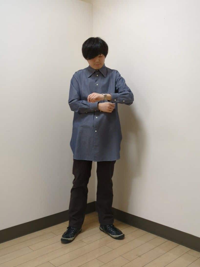 あきやまさんの「TAKEO KIKUCHI｜【Made in JAPAN】播州織 ストレッチ パンツ」を使ったコーディネート
