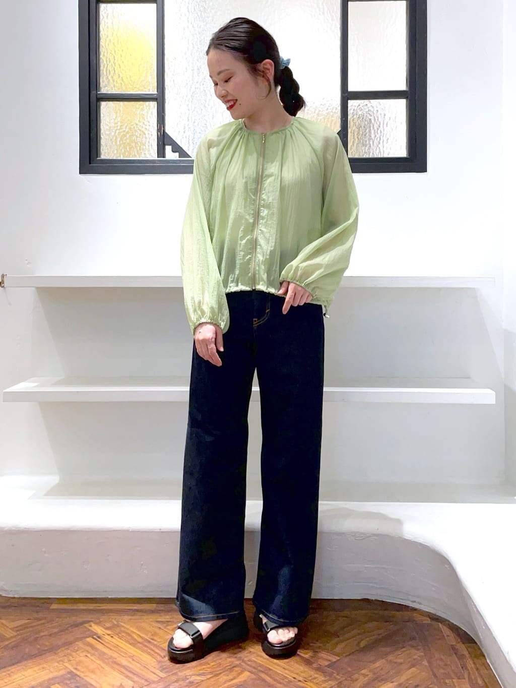 あんりさんの「grove｜【Lee&times;grove別注】WIDE DENIM PANTS」を使ったコーディネート