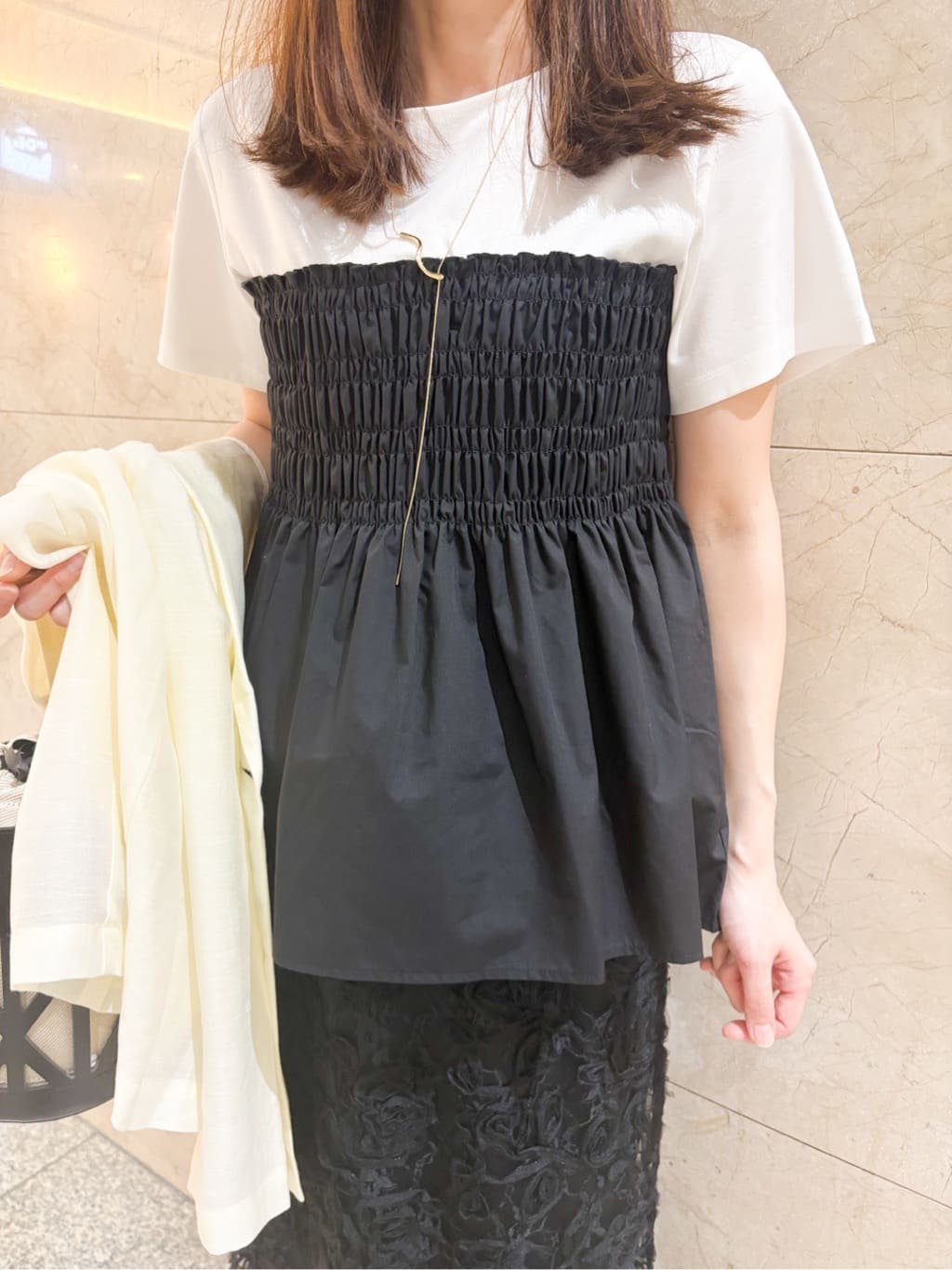marinaさんの「index｜◆【抗菌防臭加工】リボンフラットミュール」を使ったコーディネート