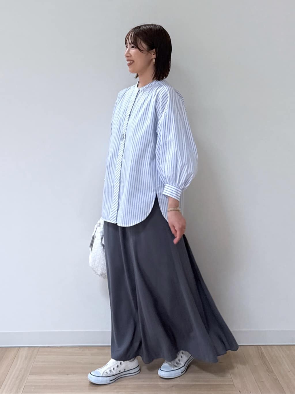 amiさんの「Reflect｜◆【夏SALE／E‐QUALITY／手洗い可】ストライプシャツ」を使ったコーディネート