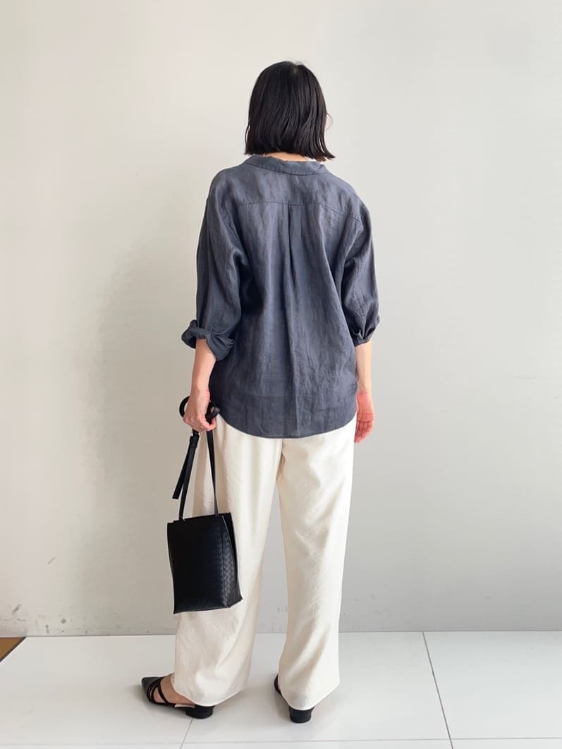murayamaさんの「INDIVI｜【洗える／UVケア／SETUP可能】ドロストワイドパンツ」を使ったコーディネート