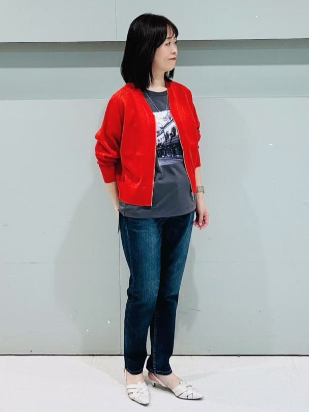 makiさんの「UNTITLED｜【Healthy DENIM&times;UNTITLED】別注 R Mrytle（リマートル）テーパードデニム」を使ったコーディネート