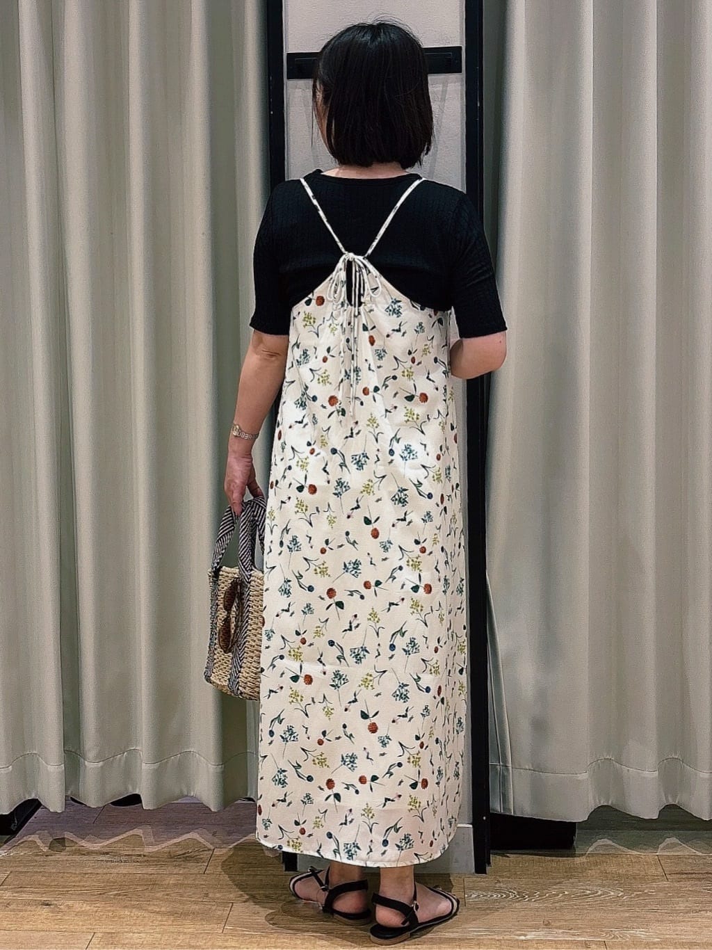 amamaさんの「grove｜◆【コラボITEM】DILIGENCE PARLOUR キャミワンピース」を使ったコーディネート