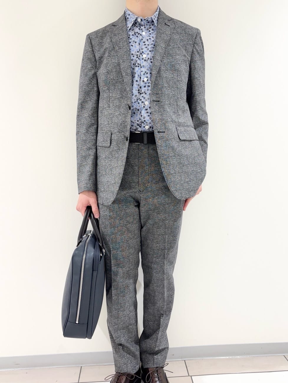 及川さんの「TAKEO KIKUCHI｜【抗菌防臭】COOL DOTS（R）ドビープリント ジャケット」を使ったコーディネート