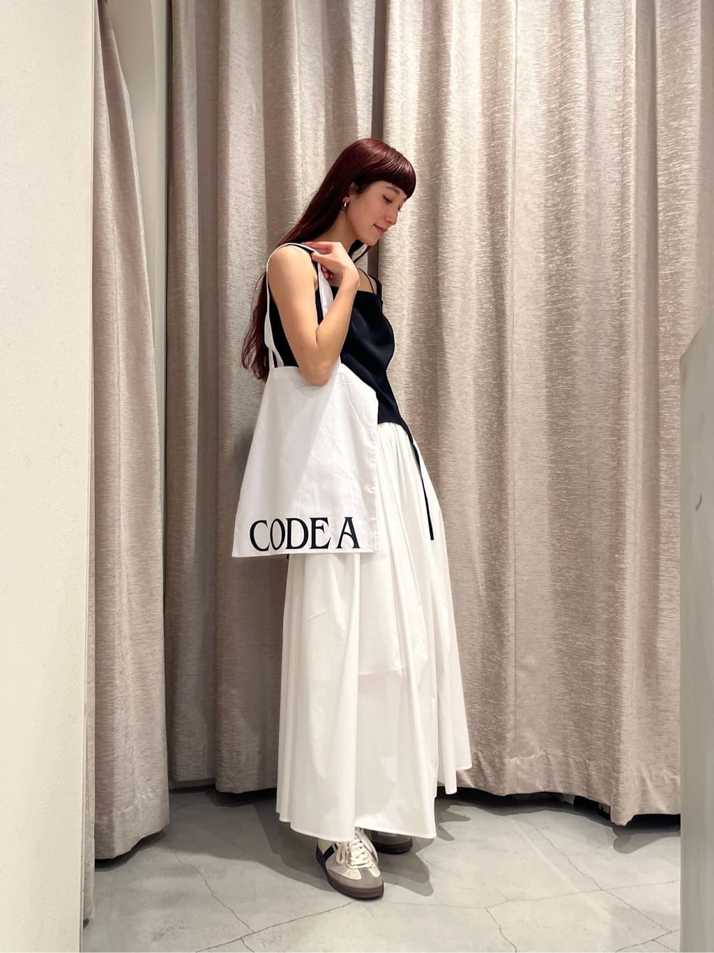 Rielさんの「CODE A｜side slit volume skirt」を使ったコーディネート