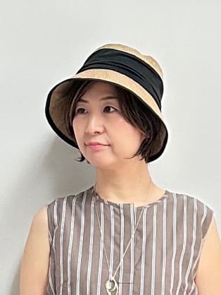 みなこさんの「UNTITLED｜【接触冷感】ドレープリボンHAT」を使ったコーディネート