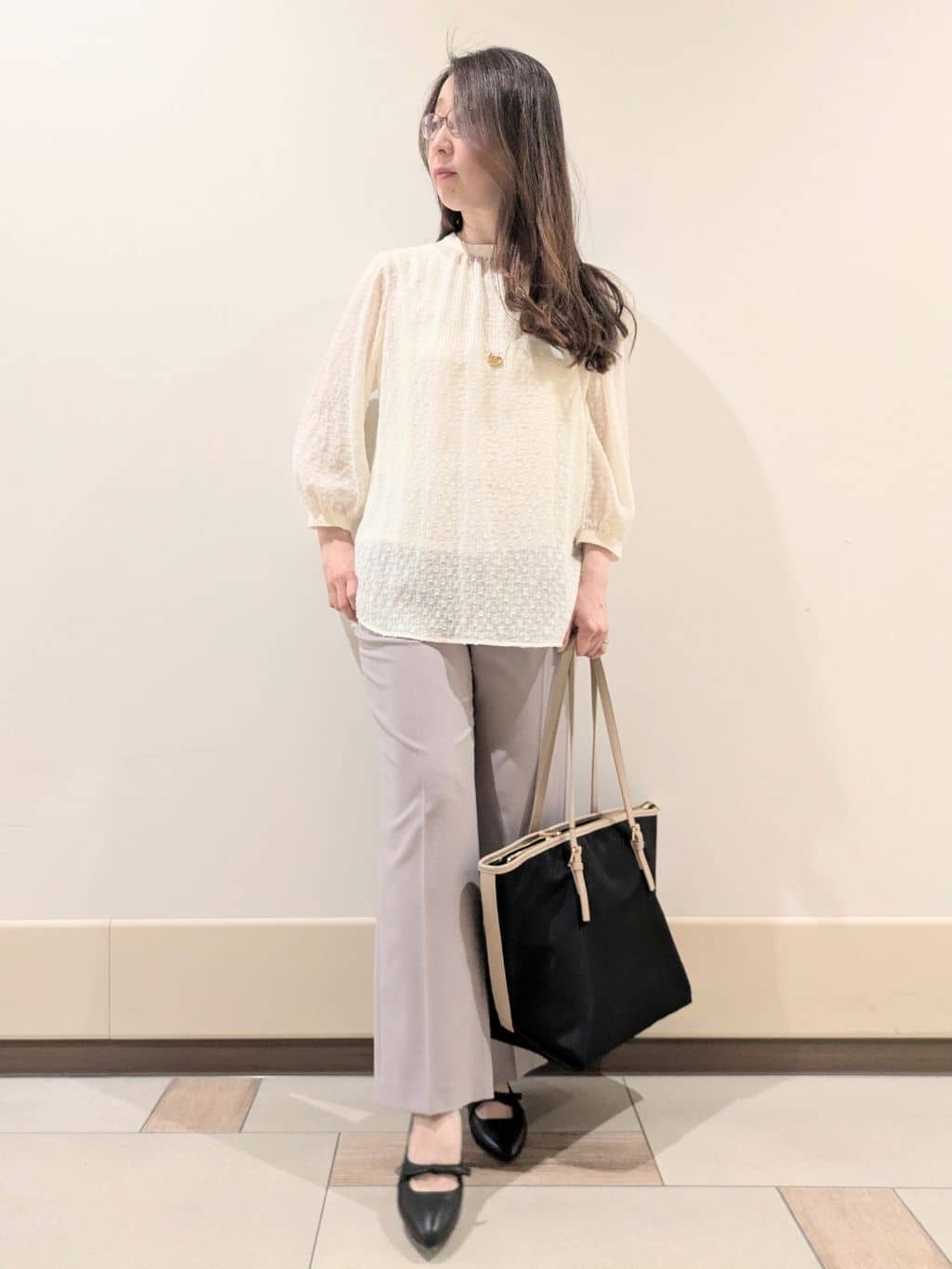 imamiさんの「Reflect｜◆【手洗い可】ロングシルエットブラウス」を使ったコーディネート