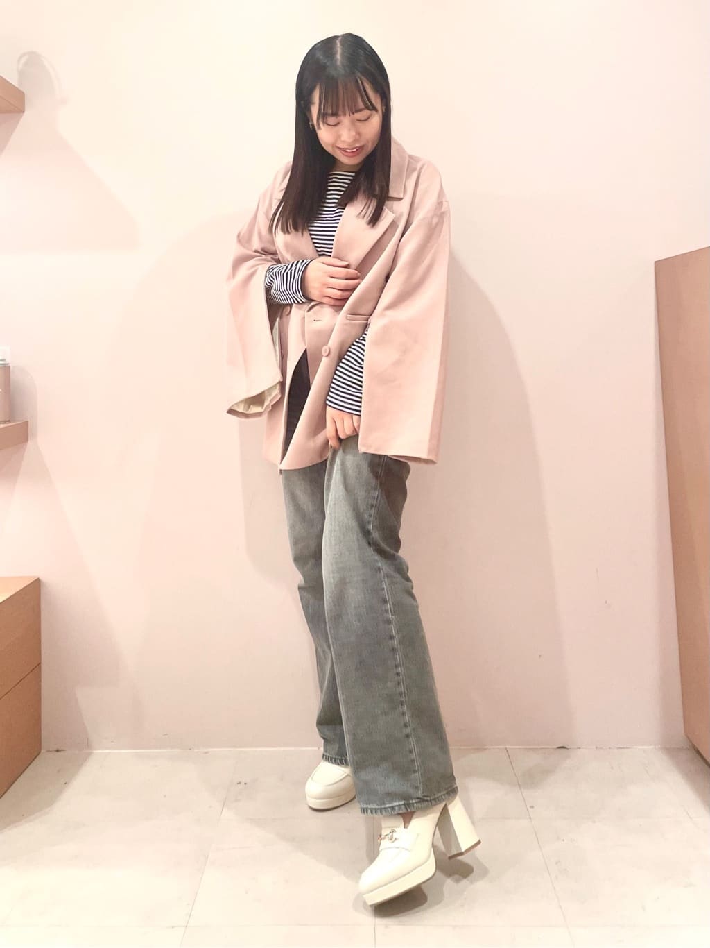 SEIKOさんの「ESPERANZA｜厚底ヒールアップローファー」を使ったコーディネート
