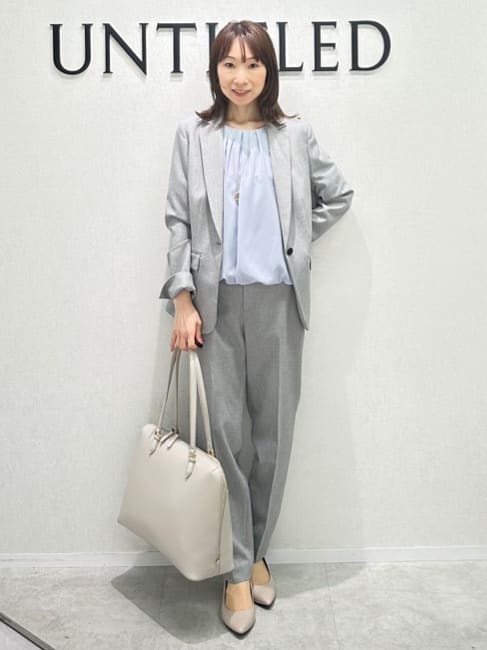 Miwaさんの「UNTITLED｜◆【セットアップ可能】リネンライク テーラードジャケット」を使ったコーディネート